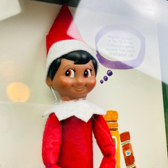 Elf on the Shelf :A Christmas Tradition Book & Elf Boy Doll Brown Hair Eyes Tan - Picture 5 of 7